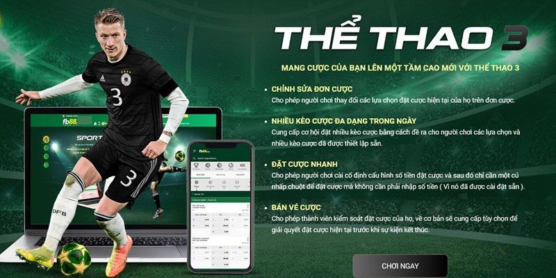 Sảnh thể thao FB88 hot nhất năm 2024